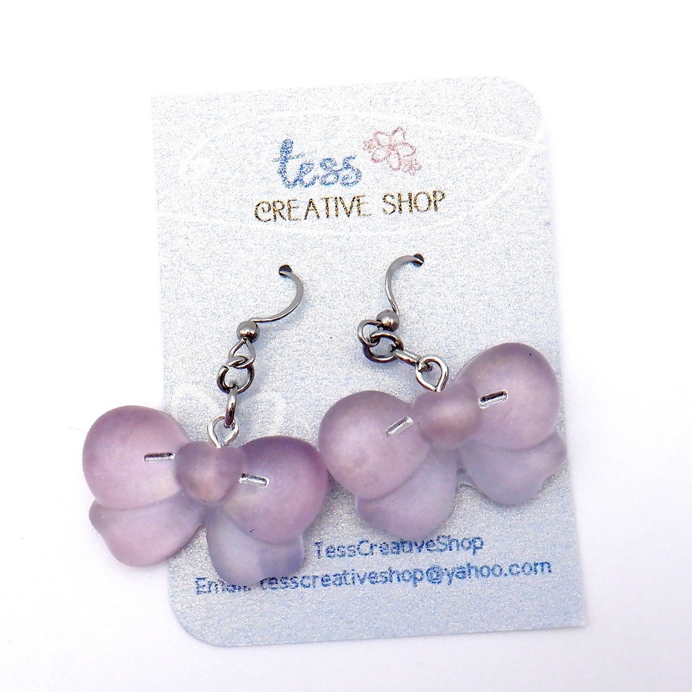Handmade Resin Bow Earrings NEW